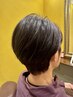 【天然ヘナ一度染め】ショートボブカット+オレンジorインディゴ染め 白髪染め