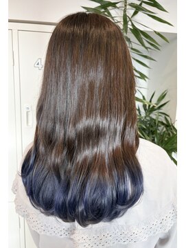 リシェイル(RICHAIR) 裾カラーブルー＊