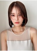 ブラウンカラー×うざバング