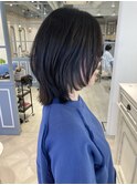 黒髪ボブルフスタイルで魅力的な大人ヘアに！