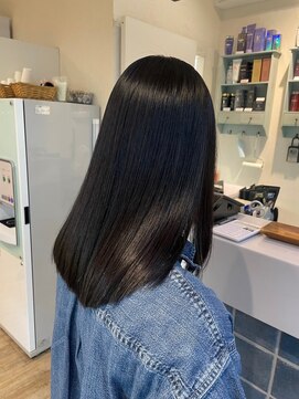 ネウィ 八王子(newi) 髪質改善レイヤー大人可愛い20代30代黒髪ストレート暗髪