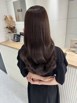 ペレ 栄 アネックス(PELE栄ANNEX) 韓国 くびれロング レイヤー ワンホンヘア 小顔前髪