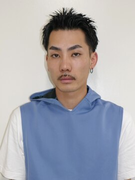 ルックグッドストア(LOOK GOOD STORE) メンズカットアップバングスパイキーショートブルーブラック