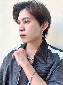 カバーヘア ブリス 北浦和(COVER HAIR bliss) チャコールグレー短髪かき上げメンズショートp北浦和20代30代