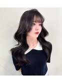 韓国女優風の小顔ヘアで面長を解消