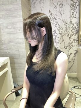 ウィーニード 名古屋(WENEED) 《ワンホンへア》ワンホンハイレイヤー/オリーブカラー