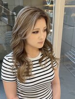 メロウマン(mellowman) 立川でかきあげ前髪にハイライト