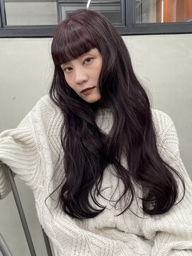 ニコ トウキョウ 渋谷(nico TOKYO) ダブルカラーチェリーレッドピンクブラウン韓国レイヤーロング