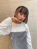 カット+カラー＋インナー、イヤリングカラー