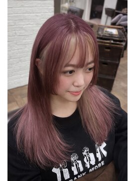 エクファ ヘア リゾート 大津 瀬田店(ex-fa hair resort) イメチェン/ピンクベージュ/アンブレラカラー/前髪/大津/瀬田