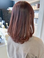 キャアリー(Caary) 福山人気20代30代ブリーチなしピンクベージュ内巻きセミロング