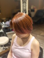 フリーダムガーデン 岡山駅前店(freedom garden) 夏映え♪艶コッパーベージュ×丸みショートボブ