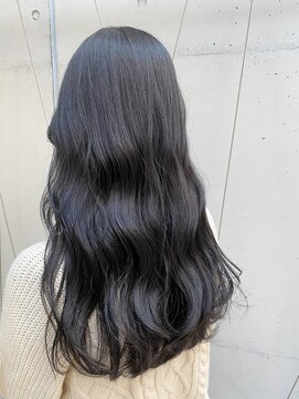 クッキー ヘアーアンドメイク(COOKIE Hair&Make) 【COOKIE】ブルーブラック×波巻きローレイヤー