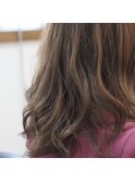 ピンクブラウン×ナチュラルウェーブ