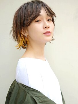 テテコケット(tete coquette) ポイントカラーが際立つカジュアルサマーボブ。