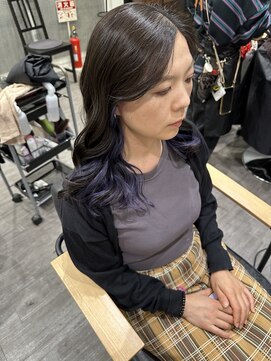 ココット 京橋店(cocotte) 艶髪インナーブルーラベンダーカラー