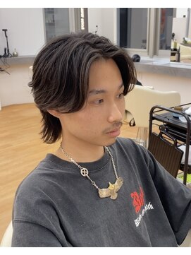 ビカムメンズヘアー 栄店(become men's hair) ニュアンスセンターパートウルフ