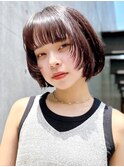 Say.切りっぱなしボブフェイスレイヤーアッシュブラック表参道