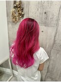 ピンクグラデーションバレイヤージュ