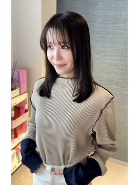 アム(amu) 地毛風縮毛矯正/酸性ストレート/シースルーバングレイヤーカット