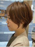 ★前下がりショートボブハンサムショートカットカラーパーマケア
