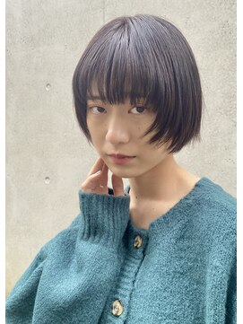 ヒューマン トシマエン 練馬 豊島園(HUMAN) 大人可愛い/外はねボブ/ピンクベージュ/暗めカラー