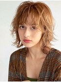 イメチェン/ホワイトブロンド/外ハネボブ/ワイドバング/表参道