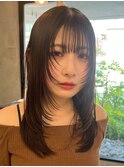 顔周りレイヤーフェイスレイヤー小顔レイヤー レイヤーカット