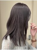 ブリーチなしダブルカラーラベンダーグレージュ赤み消し秋カラー