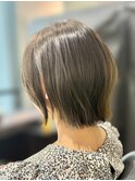 【似合わせボブ】くすみベージュ/髪質改善カラー/刈り上げボブ