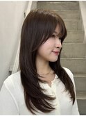 レイヤー/セミロングボブ髪質改善縮毛矯正白髪ぼかしショート