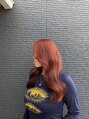 ヘアアンドビューティー クローバー(Hair&Beauty Clover)&nbsp;ブリーチなしダブルカラーで艶感赤カラー