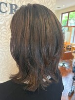 クロス(CROSS)&nbsp;白髪染め/大人可愛いレイヤースタイル/40代50代/ミセスヘア