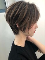 アコロン(acoron)&nbsp;小顔カット＿マニッシュ ＿フレンチボブ ＿美髪＿ネイビーカラー