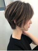 小顔カット_マニッシュ _フレンチボブ _美髪_ネイビーカラー