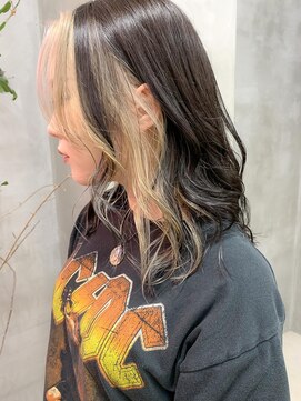 テトヘアー(teto hair) 前髪ハイライト、インナーカラー、ローライト、ツートーンカラー