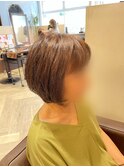 暖色系カラー/ふわふわパーマボブ/ニュアンスカラー30代40代50代