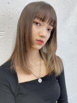 トゥーリ 薬院店(tuuli)&nbsp;tuuli miyu サラツヤ姫カットミディアム/ハイライトカラー