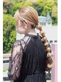 #ヘアセット #タマネギアレンジ #フィッシュボーン #編みおろし