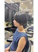 大人丸みショート/前髪あり/30代