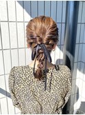 お呼ばれ編みおろしヘア