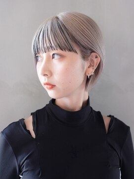 シオン(shion) くすみベージュオリーブカラーネビージュワンレン_ba491983