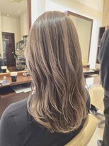 ヘアメイク アリエス 岩切店(HAIR MAKE aries)&nbsp;ミルクティーベージュ バレイヤージュ 仙台 20代30代 メルティー
