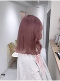 イメチェン/ホワイトブロンド/外ハネボブ/ワイドバング/渋谷