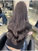 韓国 くびれロング レイヤー ワンホンヘア 小顔前髪