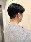 センターパート／メンズカット