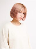 ミディアムヘア/ショコラベージュ/ボブルフ/新宿駅