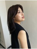 くびレイヤー艶髪こなれミディ