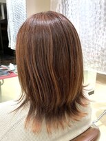 アズール 草加(azule) 裾カラー　オレンジ　ブリーチ