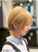【似合わせボブ】抜きっぱなしブロンド/ミニマルボブ